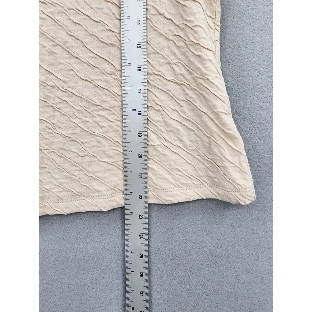 C&C California Tank Top Womens‎ Medium Beige Textured Sleeveless Cotton Stretch